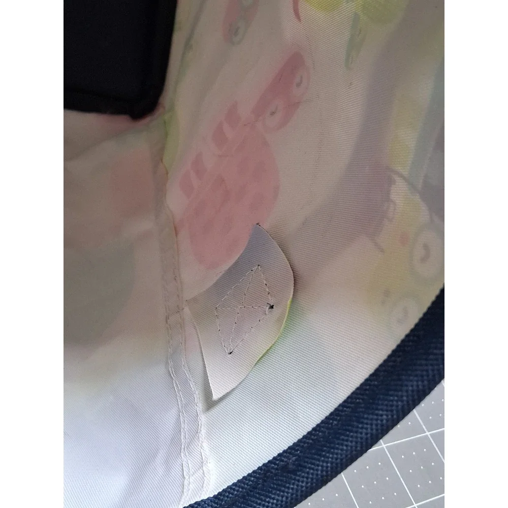Thirty One Turtle Littles Carry All Caddy White Print Embroidered Letter‎ E